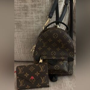 LV Palm Springs Mini Backpack & Matching Mini Monogram Wallet